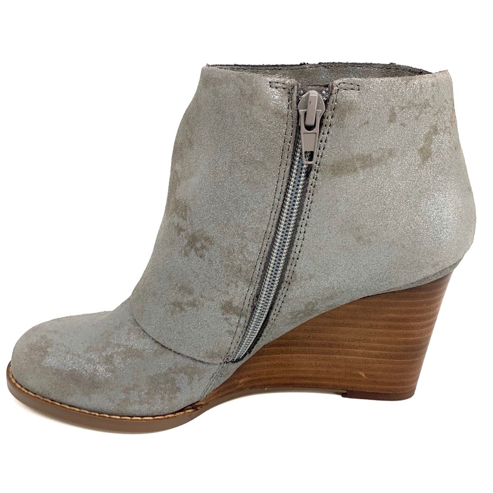 SOLE SOCIETY NEW Pegie Bootie Ankle Wedge Bow 7.5M - Picture 4 of 8